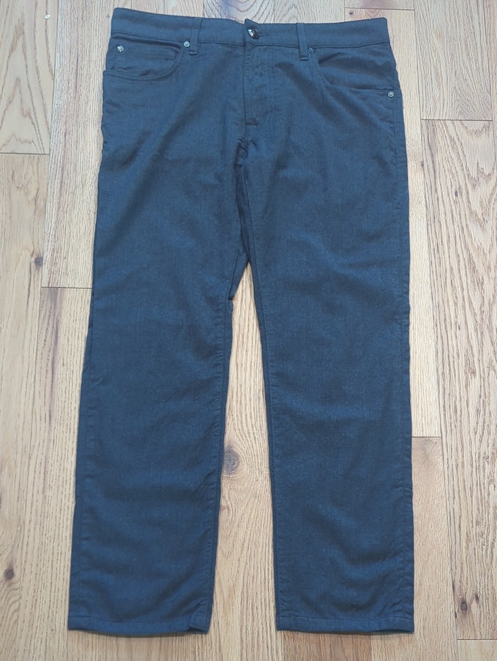 Pal Zileri. Charcoal Straight-Fit Wool Chinos. Size 33.